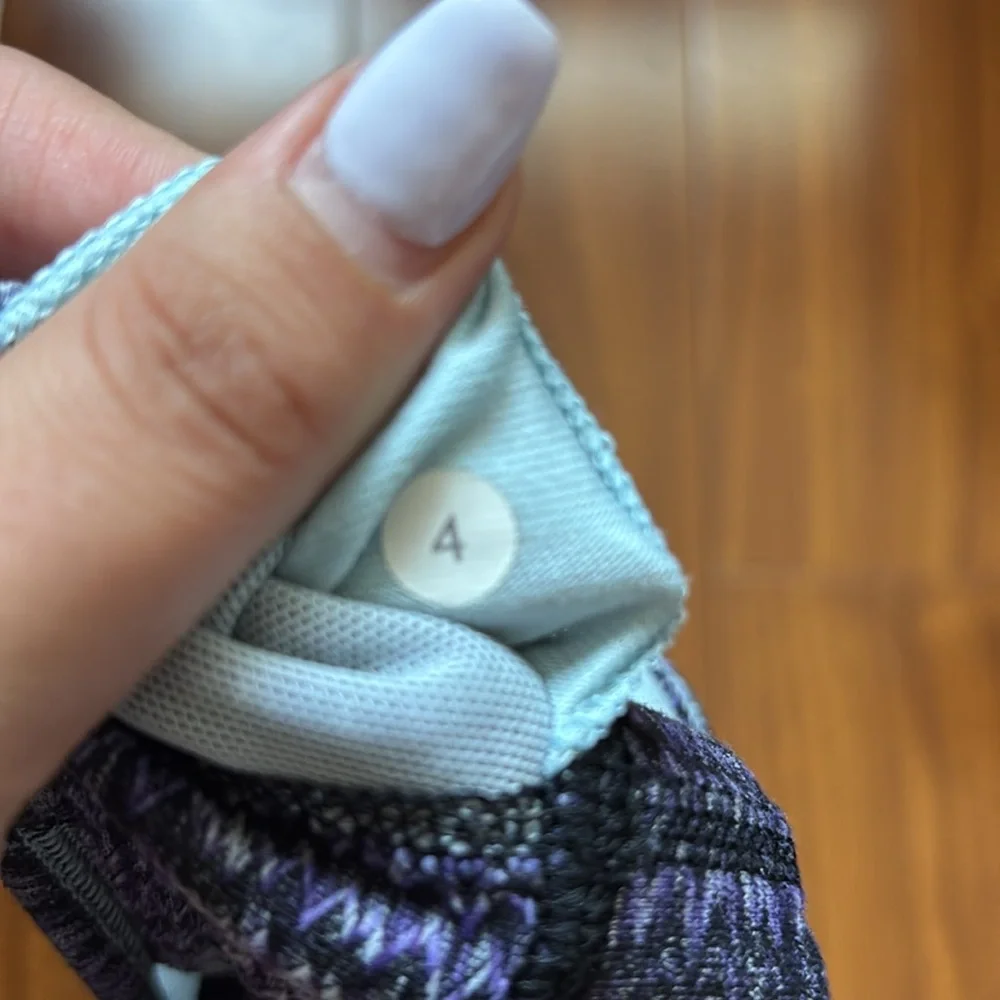 Lululemon Purple Herringbone Flow Y Sports Bra